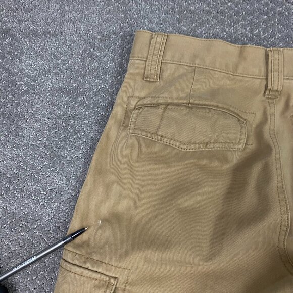 Vintage Y2K Old Navy Loose Cargo Pants Men's 29 x 30 Khaki Baggy Wide Leg - Picture 6 of 14
